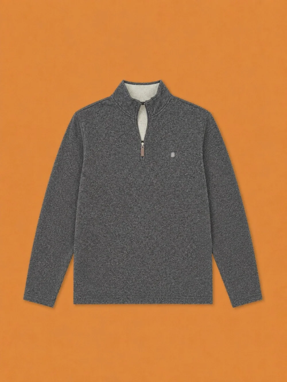 IZOD Men’s XXL Quarter Zip Pullover Sweater Gray Fleece Lined Long Sleeve
